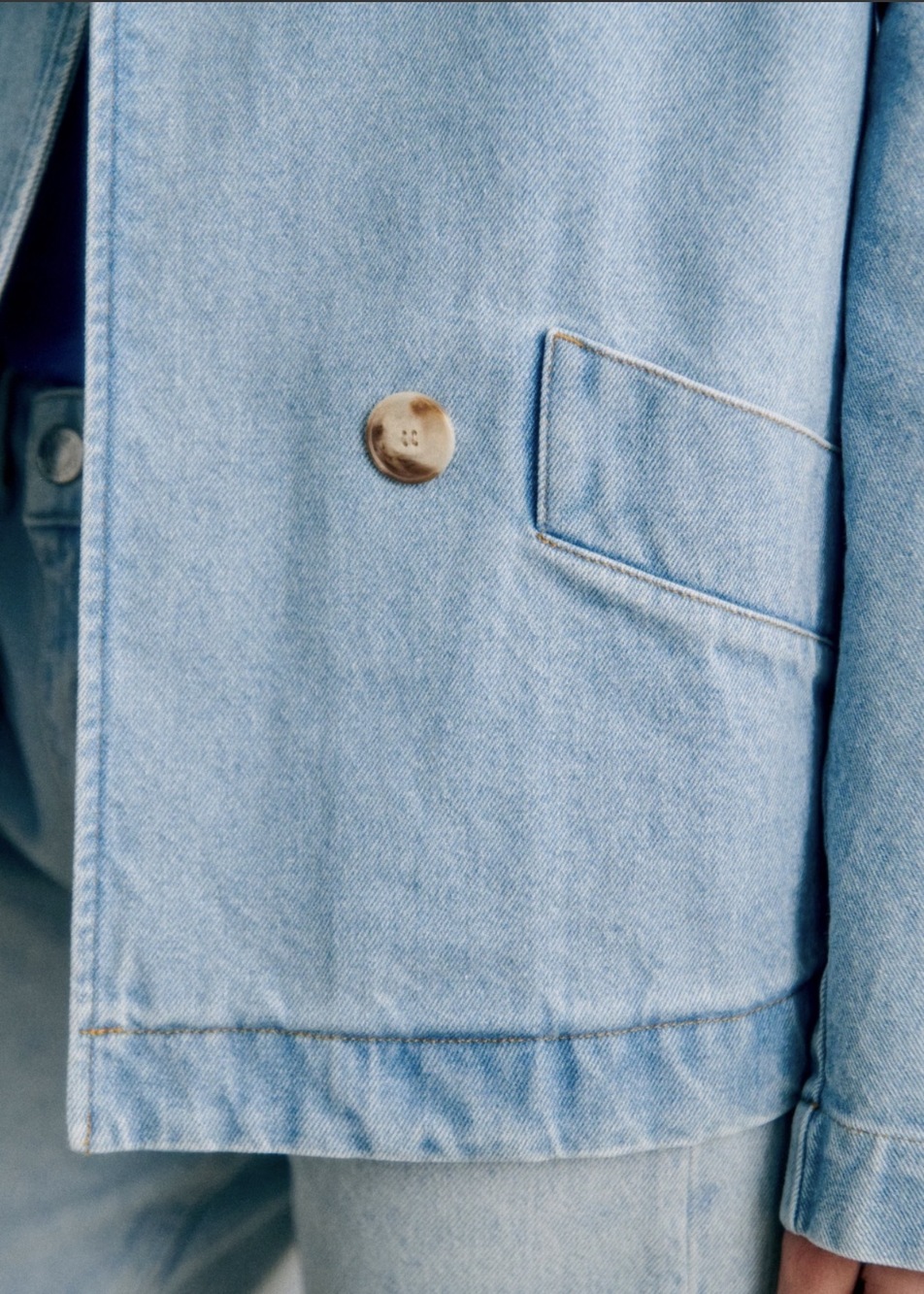 Sezane Kalvin Coat Bleach - Size 4 - Picture 3 of 3